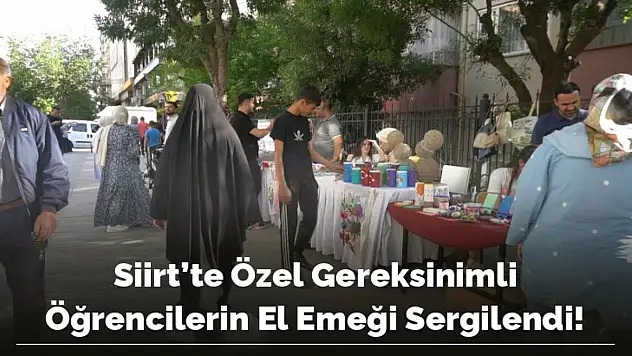 Siirt'te Özel Gereksinimli Öğrencilerin El Emeği Sergilendi!