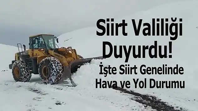 Siirt'te Yol Durumu!