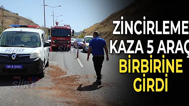 Siirt'te Zincirleme Kazada 5 Araç Birbirine Girdi