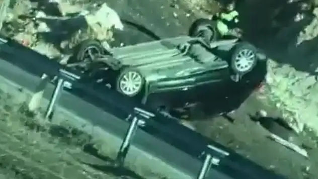 Siirt'teki Feci Kazada Araç Ters Döndü