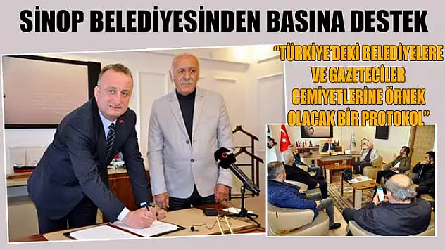 Sinop Belediyesinden Basına Destek