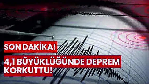 Sivas'ta 4,1 Şiddetinde Deprem