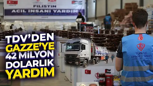 TDV'den Filistin'e 42 Milyon Dolarlık Yardım