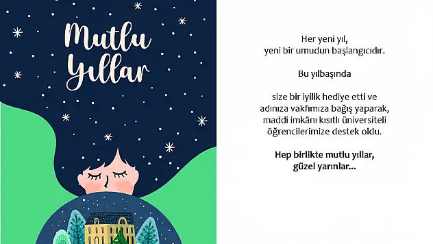 (TEV) Yeni Yıl Kartları İle Gençlerin Eğitimine Destek Olun