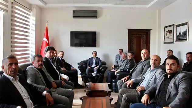 Tillo'da Güvenlik Korucuları ve Şehit Gazi Aileleri Federasyonu Heyetinden Kaymakamlığa Ziyaret