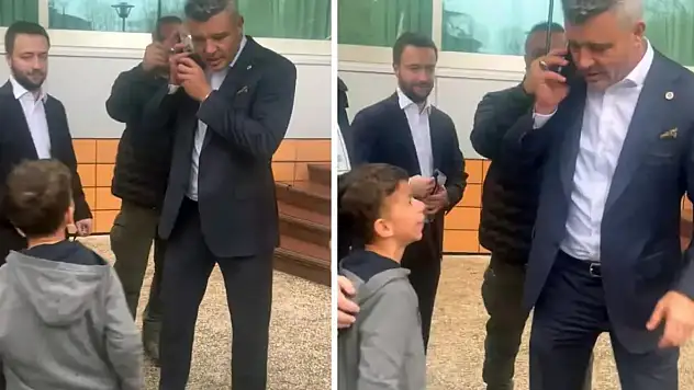 Toplantı sonrası minik taraftarın Sadettin Saran'dan isteği konuşuldu