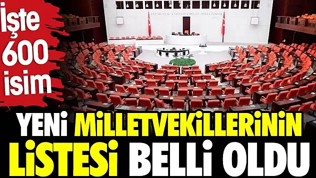 Türkiye'mizin 600 Yeni Milletvekili Belli Oldu