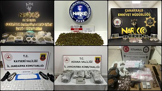 Türkiye'de Bu Yıl 86 Ton Uyuşturucu, 105 Milyon Uyuşturucu Hap Ele Geçirildi