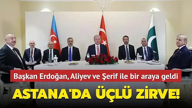 Üçlü Zirve: Erdoğan, Aliyev ve  Şerif Bir Araya Geldi
