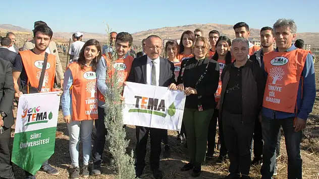 ÜLKE GENELİNDE 13 MİLYON, SİİRT'TE 123 BİN FİDAN DİKİLDİ