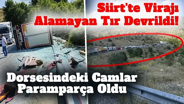 Virajı Alamayan Tır Devrildi!