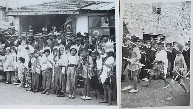 Yarım asırlık fotoğraflar ortaya çıktı: Siirtli çocukların yerli kıyafetiyle bayram yürüyüşü dikkat çekti