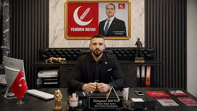 Yeniden Refah Partisi Siirt Teşkilatında Şok İstifa! Merkez İlçe Başkanı Süleyman Baytur Görevi Bıraktı