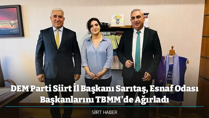 DEM Parti Siirt Milletvekili Sarıtaş, Esnaf Odası Başkanlarını TBMM'de Ağırladı