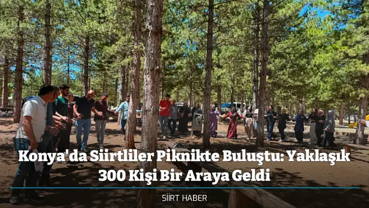 Konya'da Siirtliler Piknikte Buluştu: Yaklaşık 300 Kişi Bir Araya Geldi