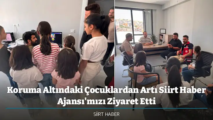 Koruma Altındaki Çocuklardan Artı Siirt Haber Ajansı'mızı Ziyaret Etti