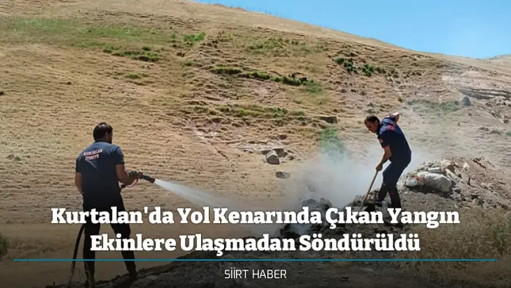 Kurtalan'da Yol Kenarında Çıkan Yangın Ekinlere Ulaşmadan Söndürüldü