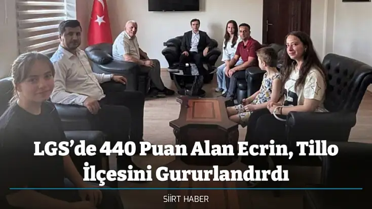 LGS’de 440 Puan Alan Ecrin, Tillo İlçesini Gururlandırdı