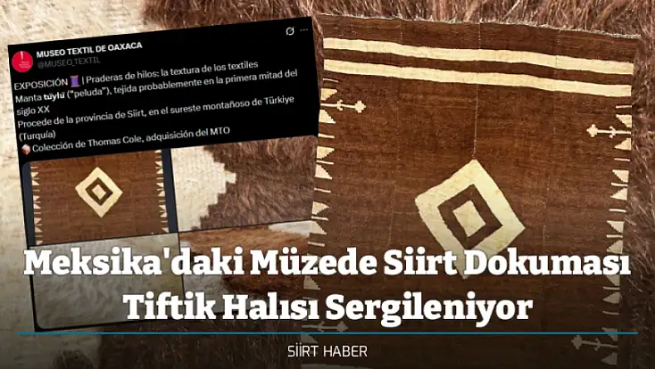 Meksika'daki Müzede Siirt Dokuması Tiftik Halısı Sergileniyor
