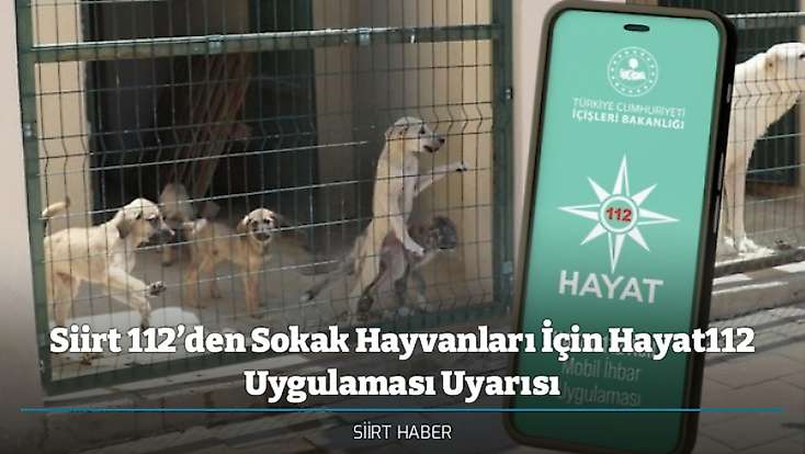Siirt 112’den Sokak Hayvanları İçin Hayat112 Uygulaması Uyarısı