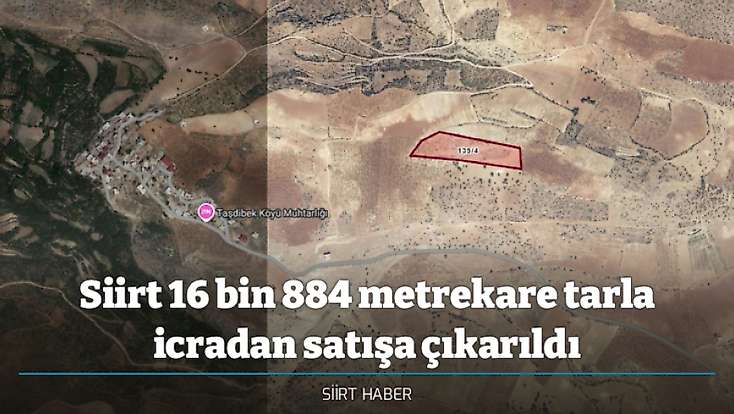 Siirt 16 bin 884 metrekare tarla icradan satışa çıkarıldı