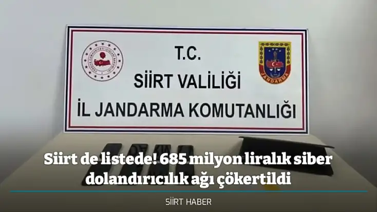 Siirt de listede! 685 milyon liralık siber dolandırıcılık ağı çökertildi