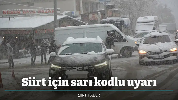 Siirt için sarı kodlu uyarı