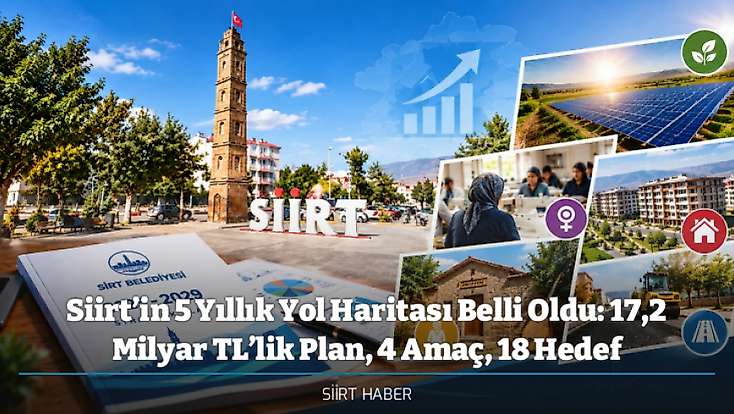 Siirt’in 5 Yıllık Yol Haritası Belli Oldu: 17,2 Milyar TL’lik Plan, 4 Amaç, 18 Hedef