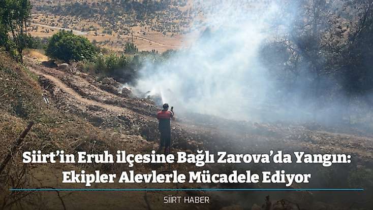 Siirt’in Eruh ilçesine Bağlı Zarova’da Yangın: Ekipler Alevlerle Mücadele Ediyor