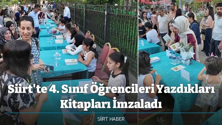 Siirt'te 4. Sınıf Öğrencileri Yazdıkları Kitapları İmzaladı