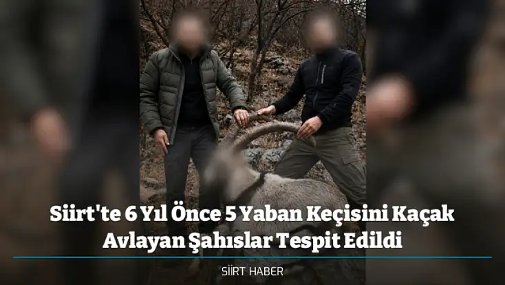 Siirt'te 6 Yıl Önce 5 Yaban Keçisini Kaçak Avlayan Şahıslar Tespit Edildi
