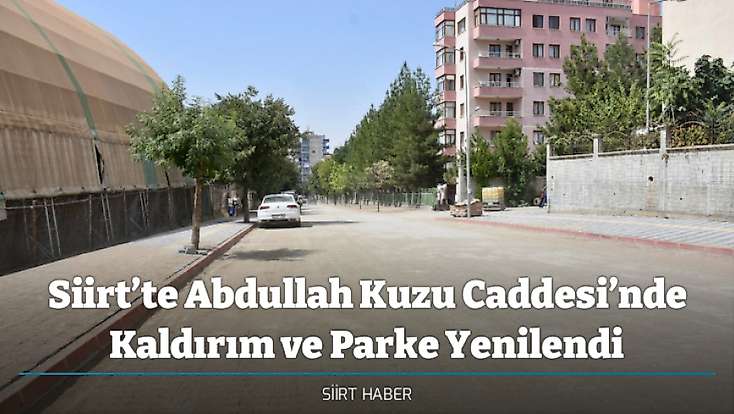 Siirt’te Abdullah Kuzu Caddesi’nde Kaldırım ve Parke Yenilendi