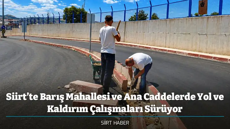 Siirt’te Barış Mahallesi ve Ana Caddelerde Yol ve Kaldırım Çalışmaları Sürüyor
