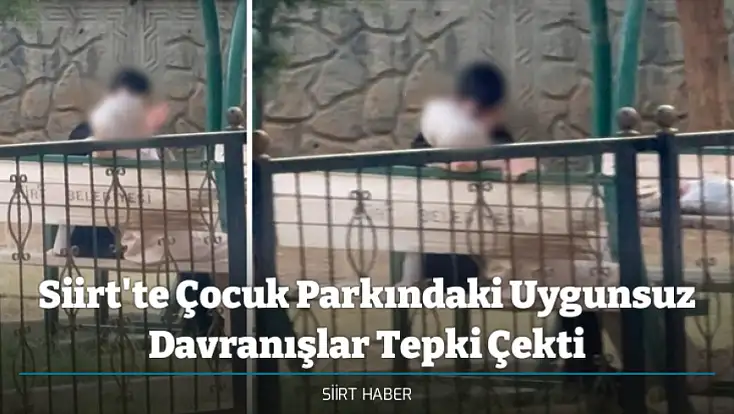 Siirt'te Çocuk Parkındaki Uygunsuz Davranışlar Tepki Çekti