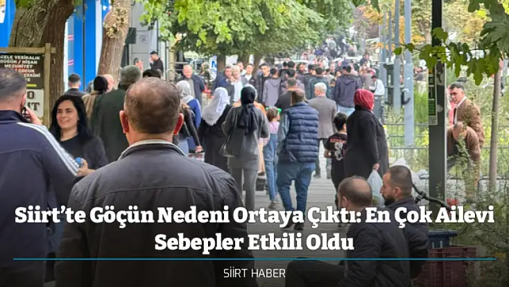 Siirt’te Göçün Nedeni Ortaya Çıktı: En Çok Ailevi Sebepler Etkili Oldu