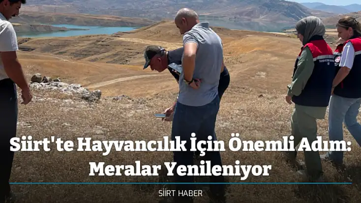 Siirt'te Hayvancılık İçin Önemli Adım: Meralar Yenileniyor