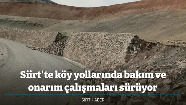 Siirt'te köy yollarında bakım ve onarım çalışmaları sürüyor
