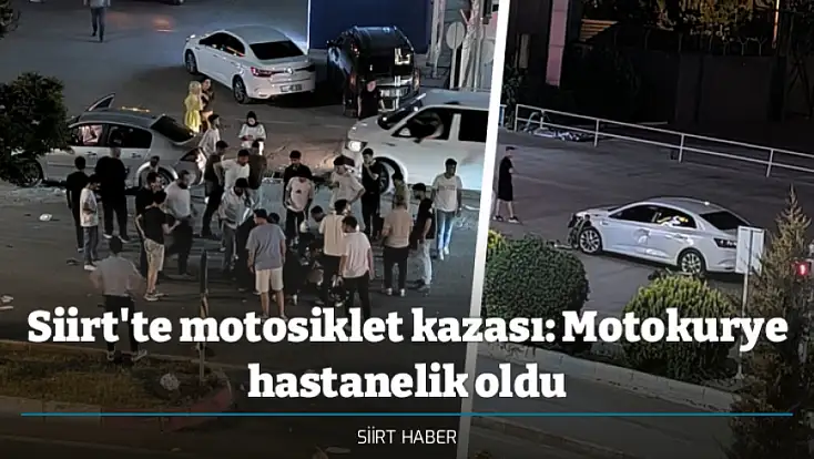 Siirt'te motosiklet kazası: Motokurye hastanelik oldu