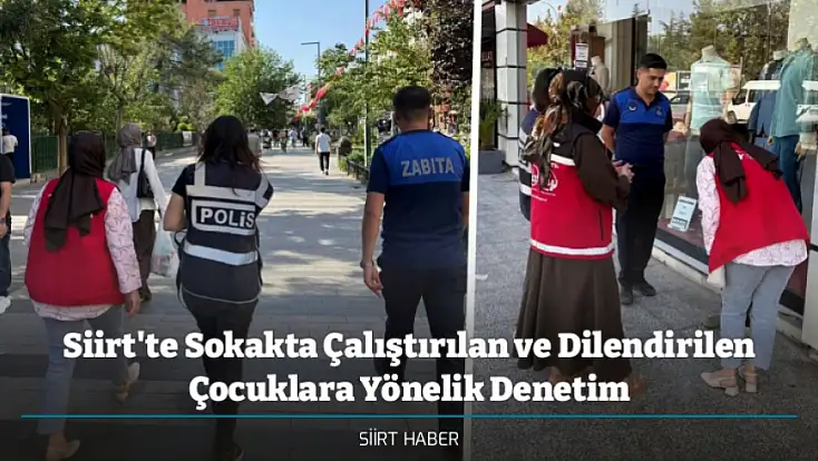 Siirt'te Sokakta Çalıştırılan ve Dilendirilen Çocuklara Yönelik Denetim
