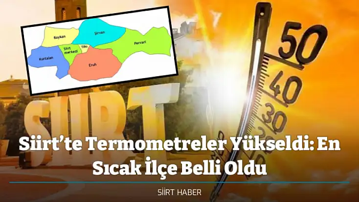 Siirt’te Termometreler Yükseldi: En Sıcak İlçe Belli Oldu