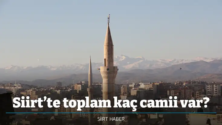 Siirt’te toplam kaç camii var?