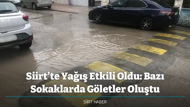 Siirt’te Yağış Etkili Oldu: Bazı Sokaklarda Göletler Oluştu