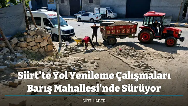 Siirt'te Yol Yenileme Çalışmaları Barış Mahallesi'nde Sürüyor