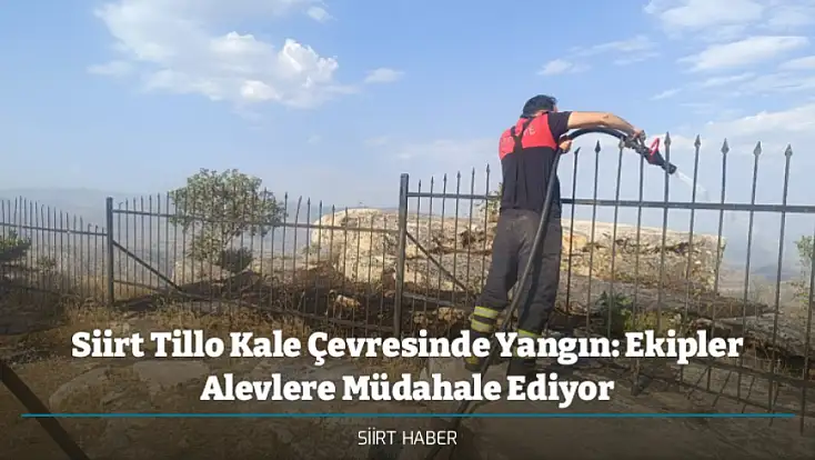 Siirt Tillo Kale Çevresinde Yangın: Ekipler Alevlere Müdahale Ediyor