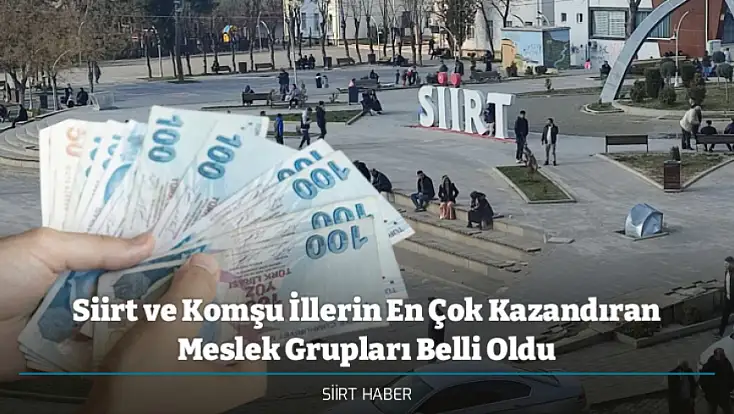 Siirt ve Komşu İllerin En Çok Kazandıran Meslek Grupları Belli Oldu