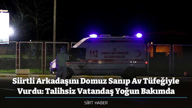 Siirtli Arkadaşını Domuz Sanıp Av Tüfeğiyle Vurdu: Talihsiz Vatandaş Yoğun Bakımda
