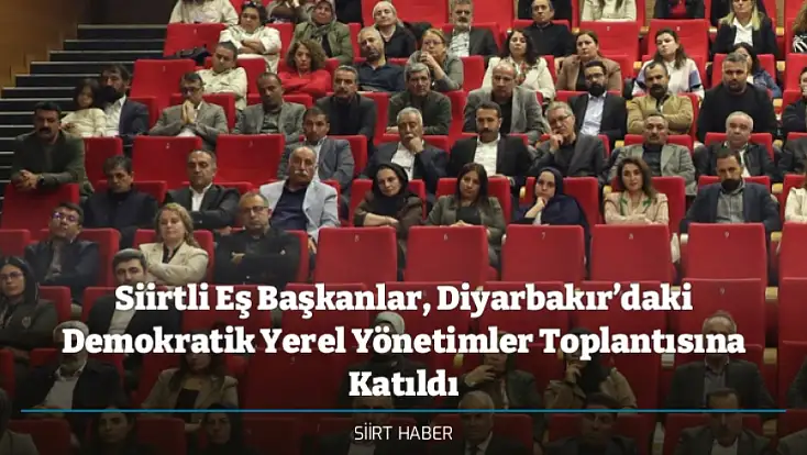 Siirtli Eş Başkanlar, Diyarbakır’daki Demokratik Yerel Yönetimler Toplantısına Katıldı