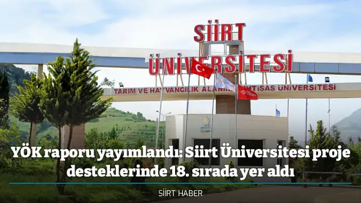 YÖK raporu yayımlandı: Siirt Üniversitesi proje desteklerinde 18. sırada yer aldı