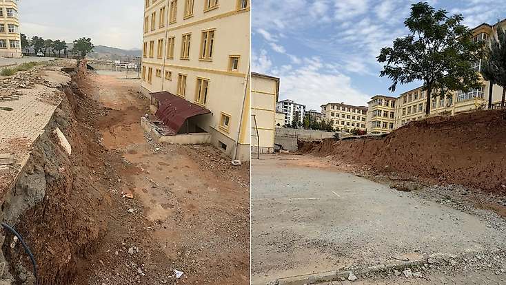 Siirt’te Öğrencilerin Hayatı Tehlikede: Çöken İstinat Duvarı 1 Yıldır Yapılmayı Bekliyor