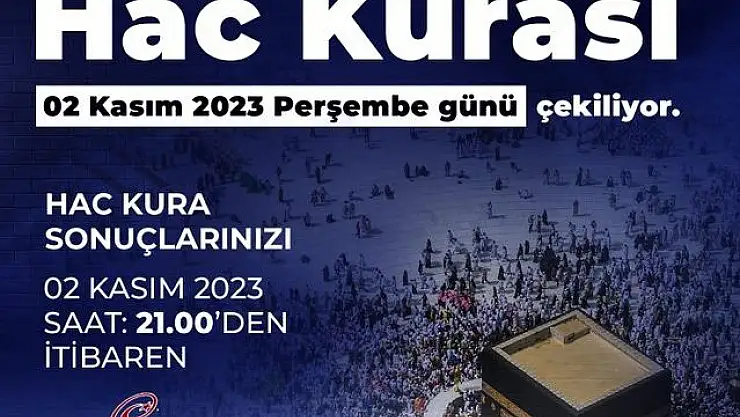 2024 Hac Kurası 2 Kasım'da Çekilecek